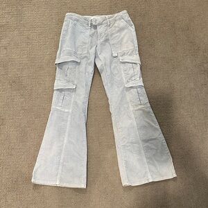 PacSun Light Blue Flare Cargo Jeans